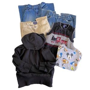 Bundle Boy’s Pants & Tops T Shirts Hoodie Vest Jeans Sz 4-5 years Casual Set